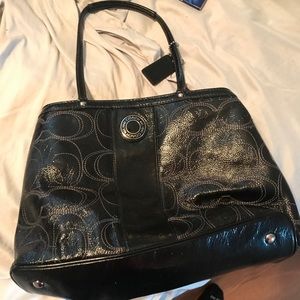 Authentic leather black Coach purse